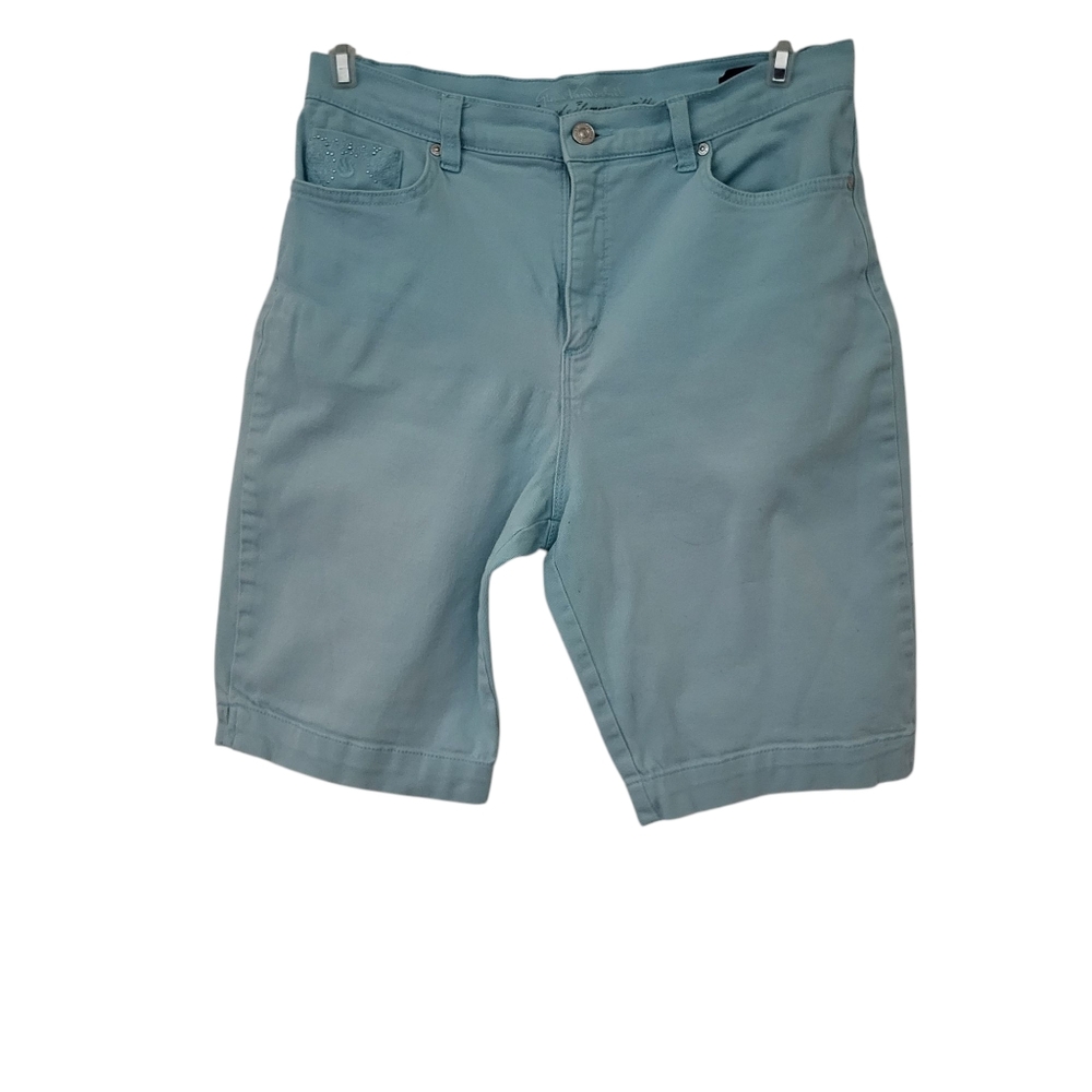 Gloria Vanderbilt Amanda Shorts Blue Sz 10